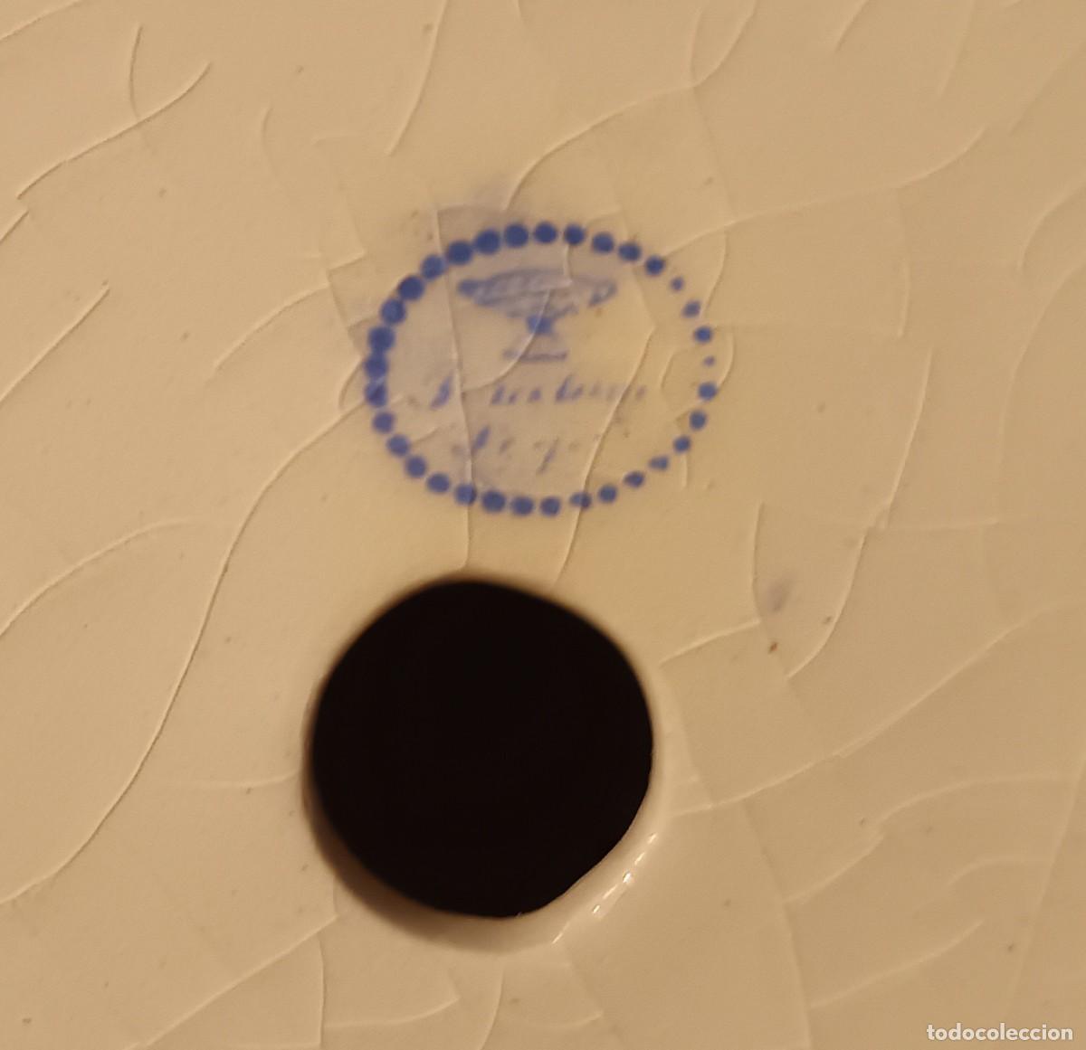 Antig&uuml;edades: JARRON DE PORCELANA AZUL - Foto 4