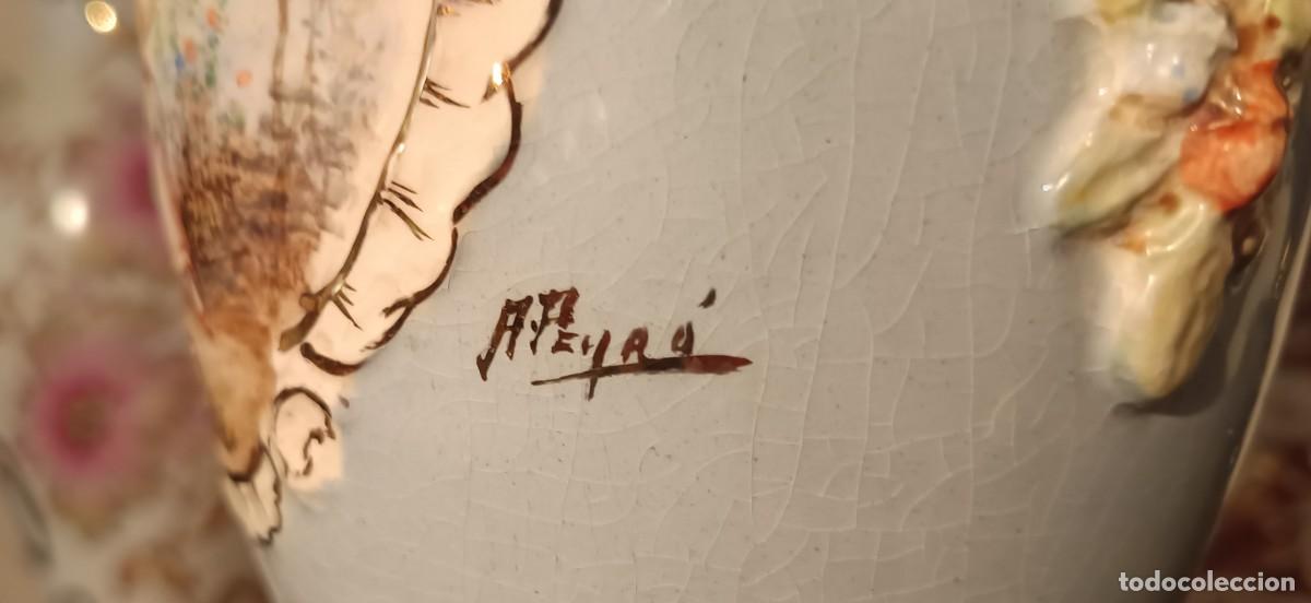Antig&uuml;edades: JARRON DE PORCELANA AZUL - Foto 5