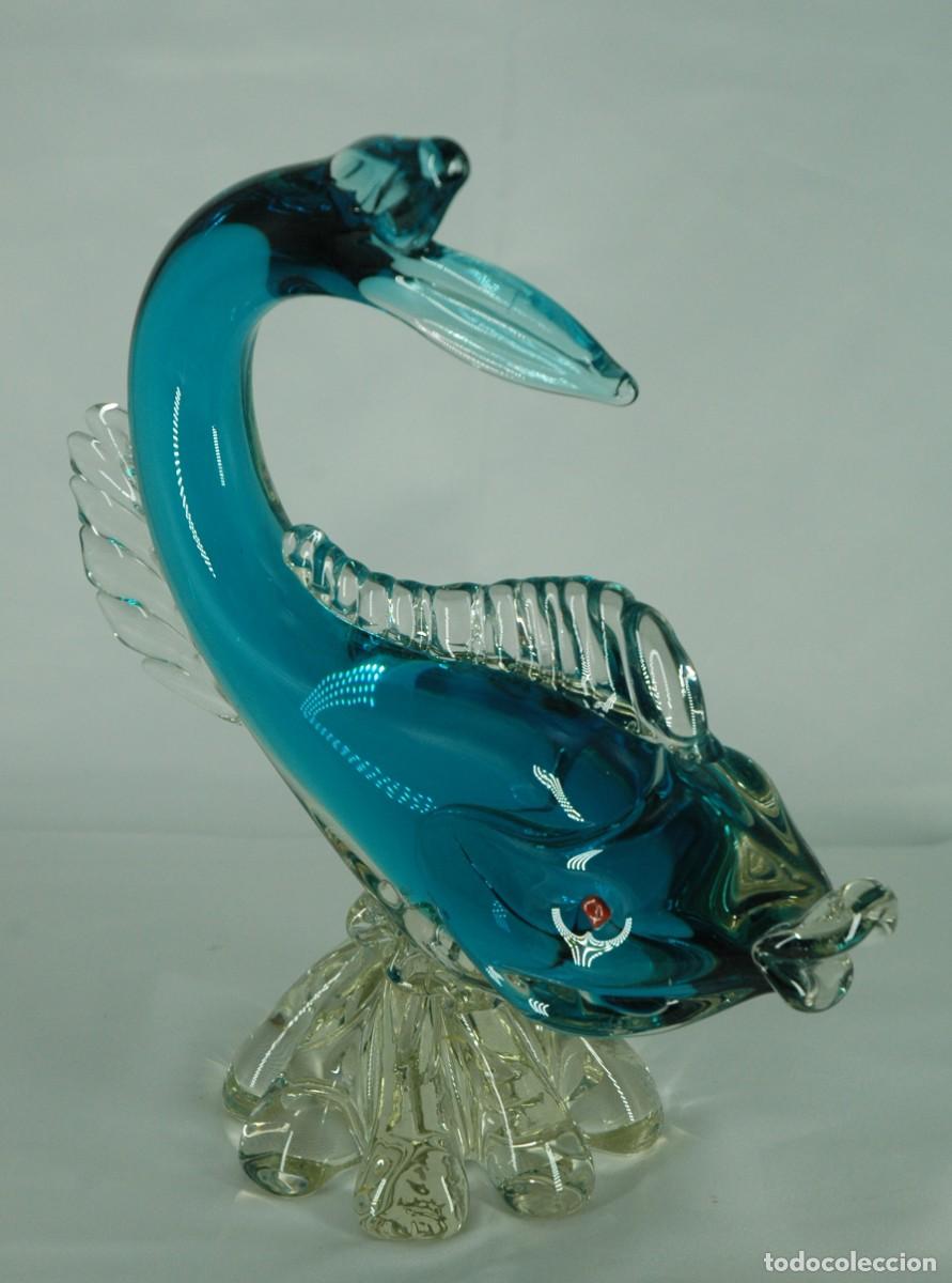 Antig&uuml;edades: PEZ DE CRISTAL DE MURANO - Foto 1