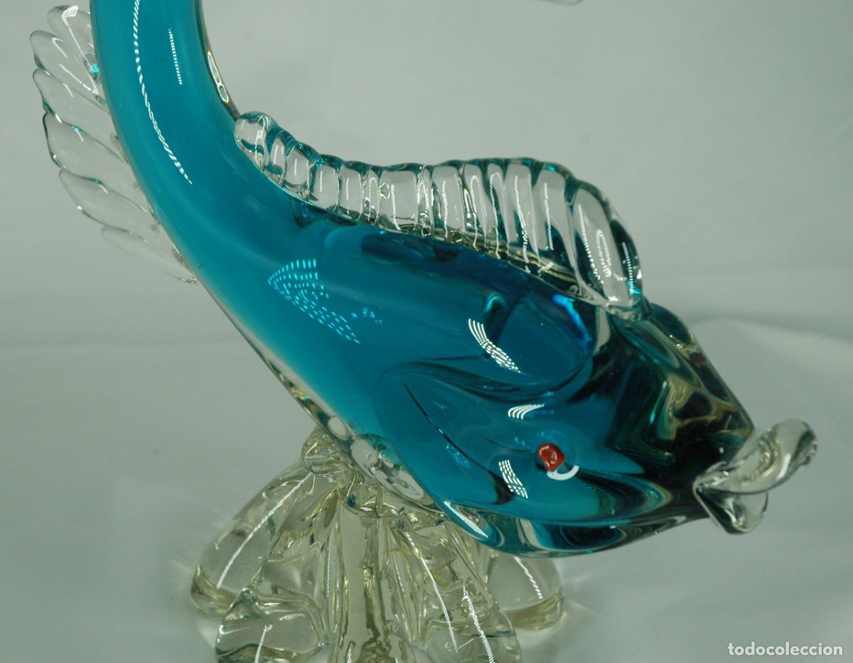 Antig&uuml;edades: PEZ DE CRISTAL DE MURANO - Foto 2