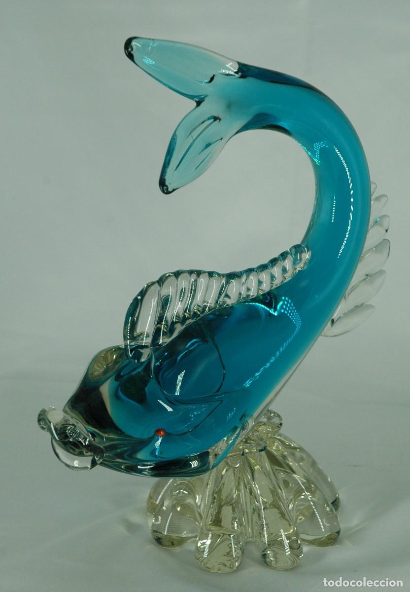 Antig&uuml;edades: PEZ DE CRISTAL DE MURANO - Foto 4