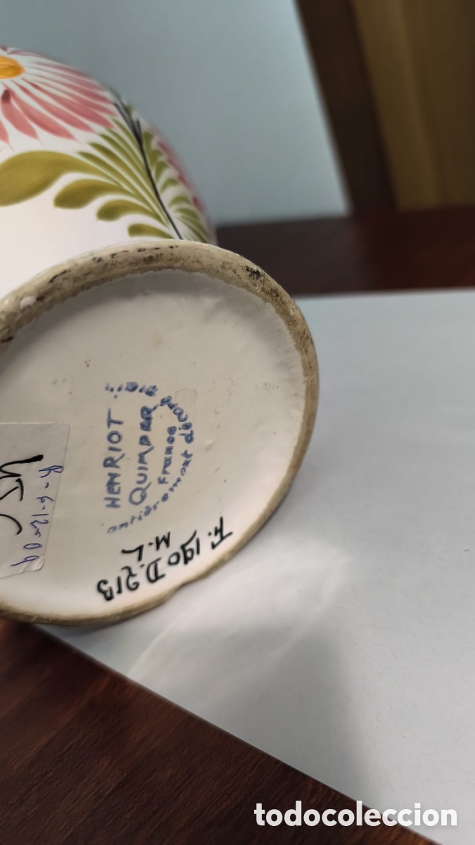 Antig&uuml;edades: Jarra de Loza Francesa firmada en la base - Foto 5