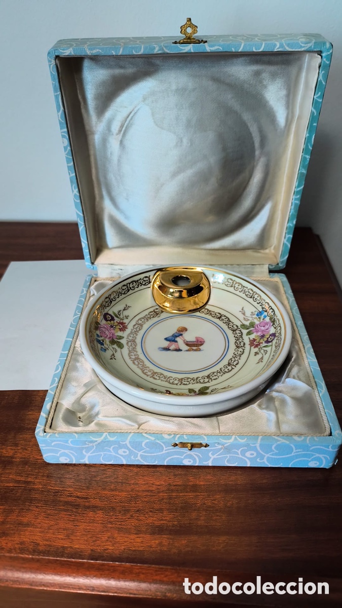 Antig&uuml;edades: Plato clienta comidas para beb&eacute;s de Limoges - Foto 1