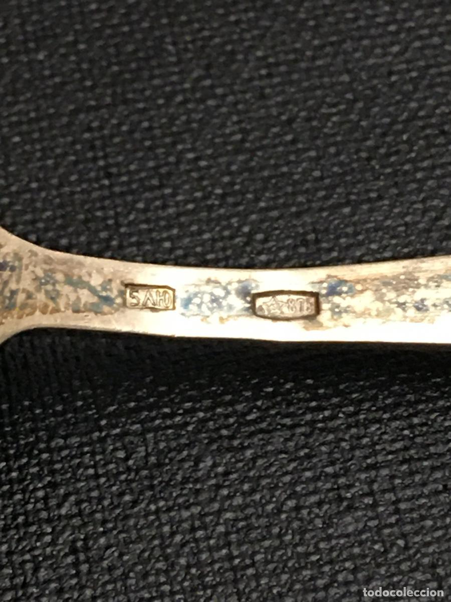 Antig&uuml;edades: Cucharilla de plata sovi&eacute;tica 875 esmaltada SAЮ - Foto 2