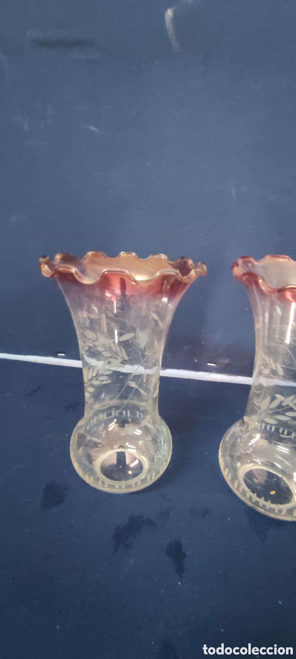 Antig&uuml;edades: Conjunto 3 tulipas vintage - Foto 4