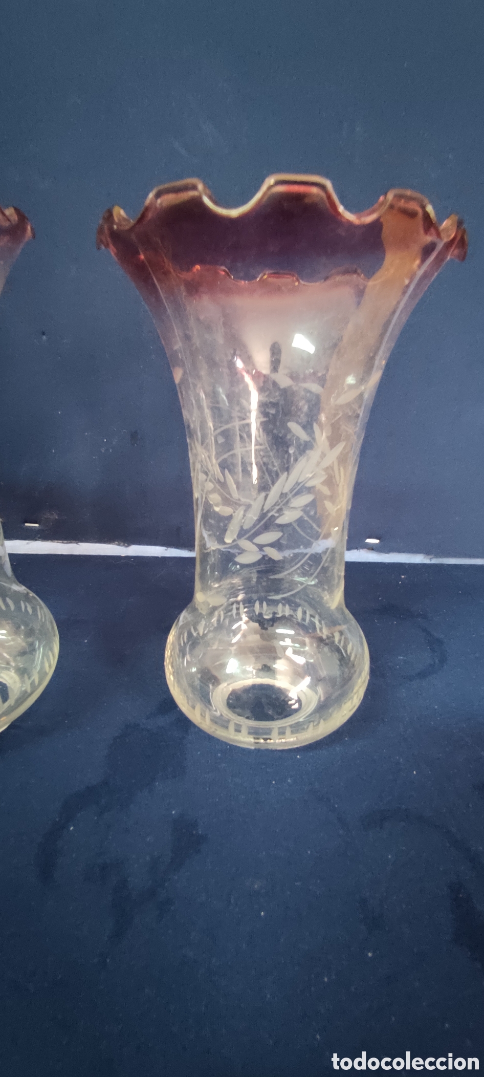 Antig&uuml;edades: Conjunto 3 tulipas vintage - Foto 7