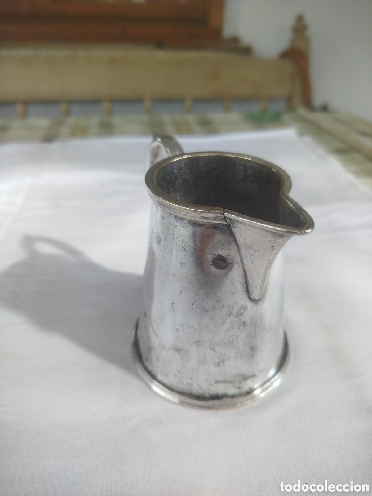 Antig&uuml;edades: Jarra de alpaca C.T.B. - Foto 4