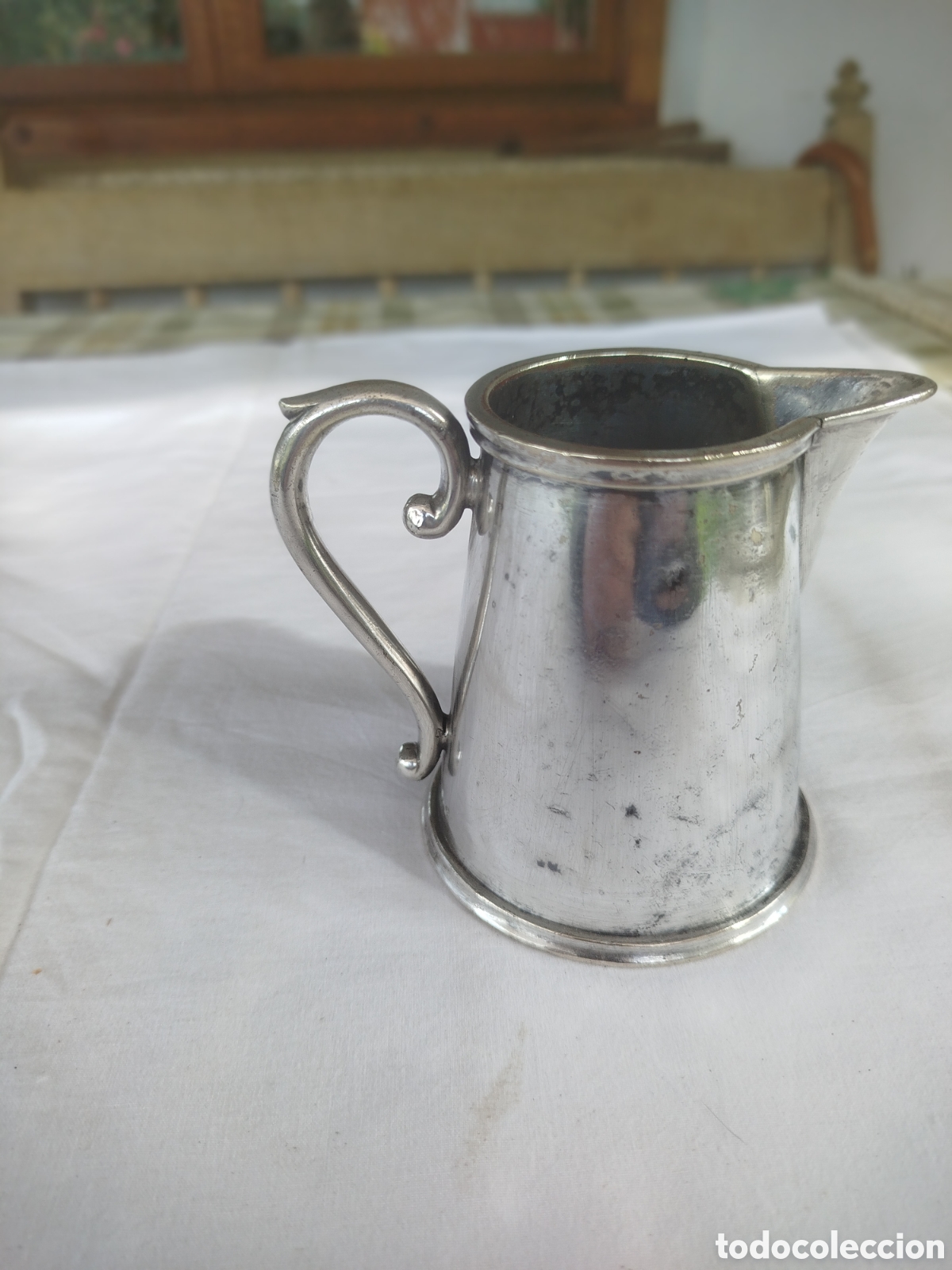 Antig&uuml;edades: Jarra de alpaca C.T.B. - Foto 3