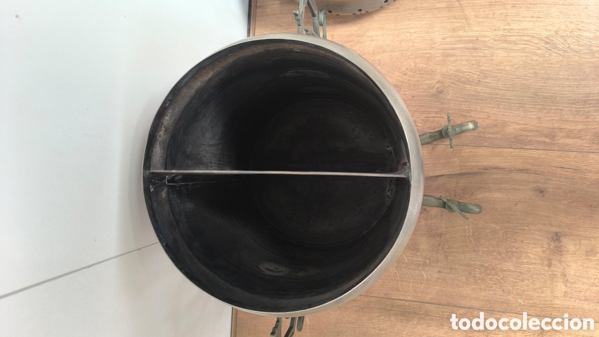 Antig&uuml;edades: CAFETERA SAMOVAR GRANDE ANTIGUA 2 CONPARTIMENTOS - Foto 3