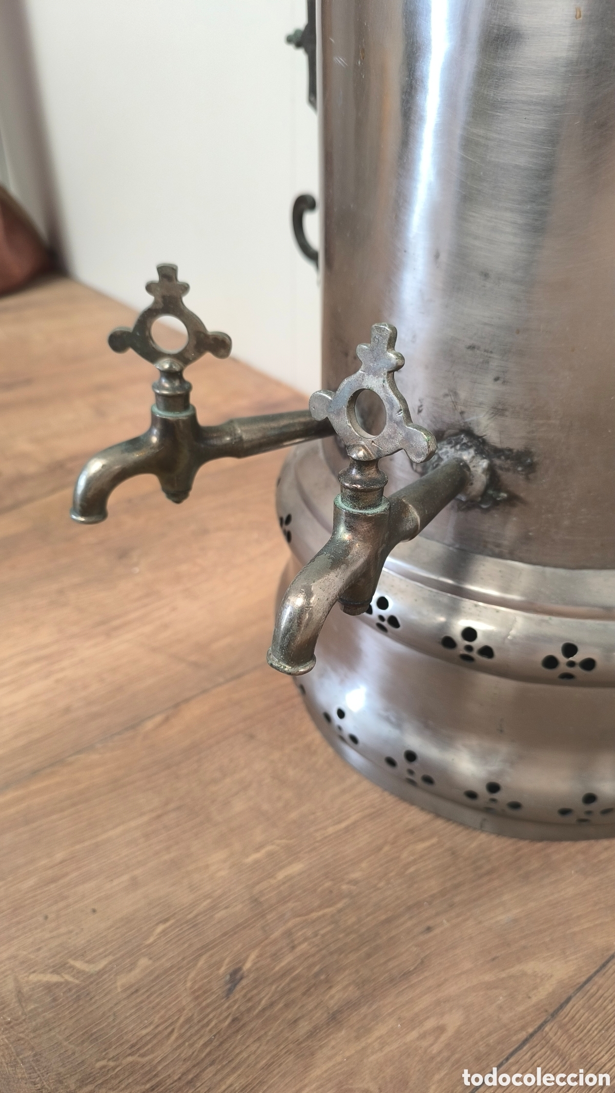 Antig&uuml;edades: CAFETERA SAMOVAR GRANDE ANTIGUA 2 CONPARTIMENTOS - Foto 8