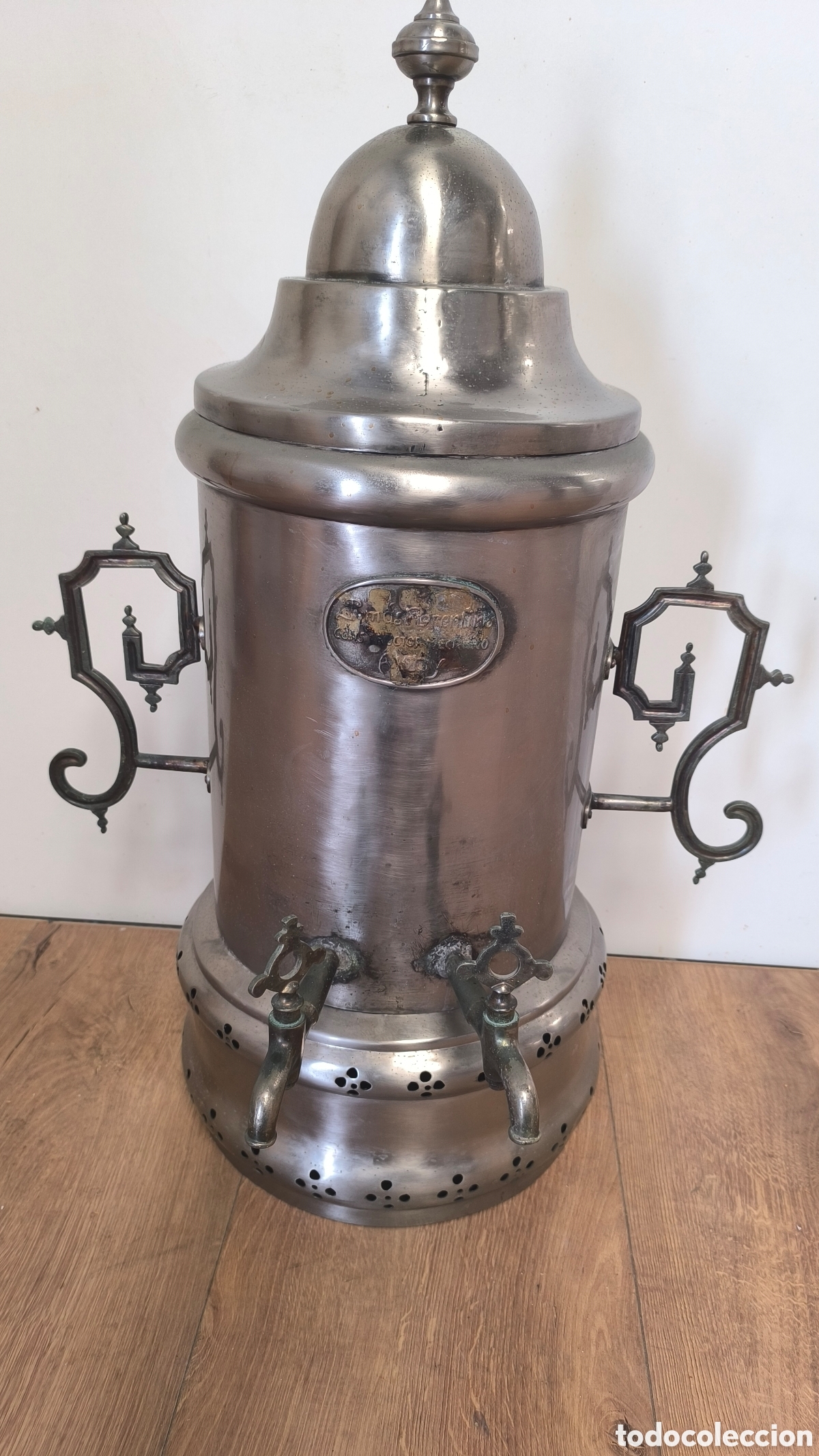 Antig&uuml;edades: CAFETERA SAMOVAR GRANDE ANTIGUA 2 CONPARTIMENTOS - Foto 1