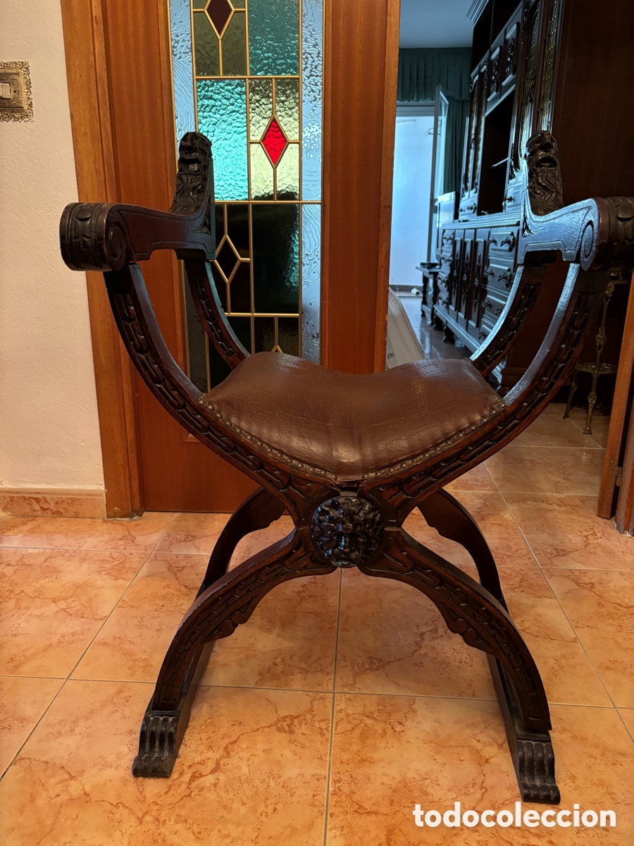 Antig&uuml;edades: Jamuga con asiento de cuero - Foto 2