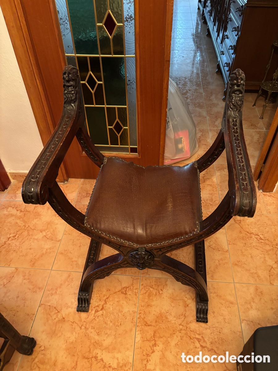 Antig&uuml;edades: Jamuga con asiento de cuero - Foto 1