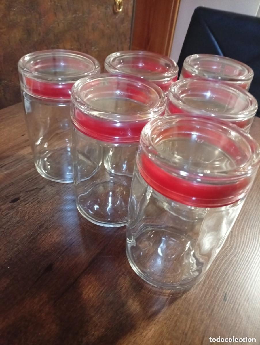 Antig&uuml;edades: LOTE DE 6 TARROS DE CRISTAL GRUESO-MADE IN ITALIA(NUEVOS)