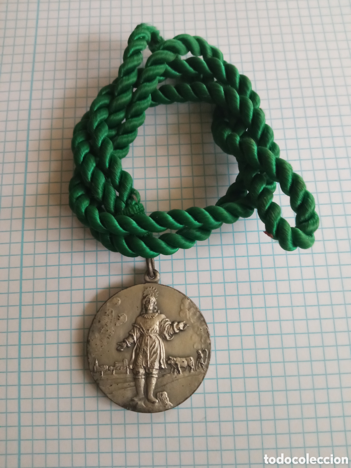 Antig&uuml;edades: Bonita medalla, Cofrad&iacute;a de San Isidro Labrador de Talavera de la Reina, 36mm de di&aacute;metro