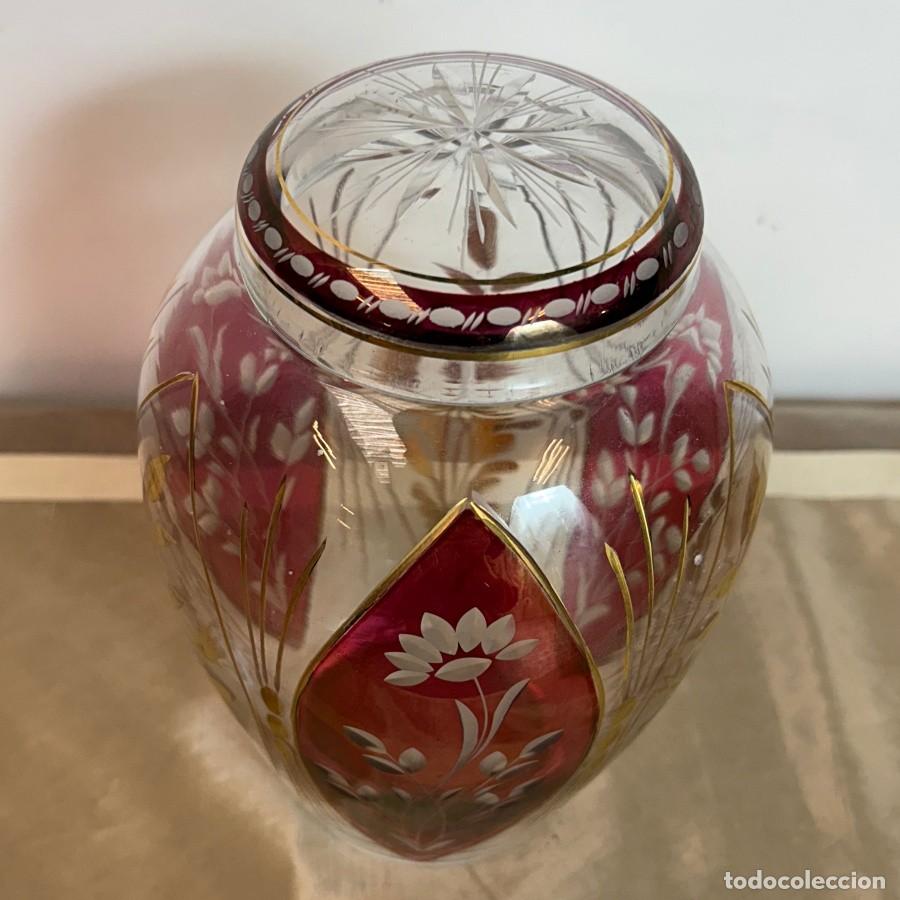 Antig&uuml;edades: Jarr&oacute;n de Cristal con Tapa - Foto 2