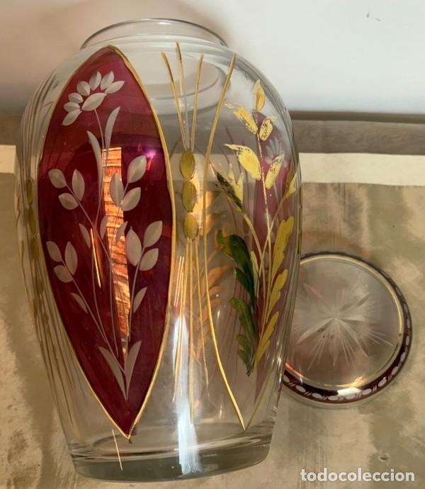 Antig&uuml;edades: Jarr&oacute;n de Cristal con Tapa - Foto 7