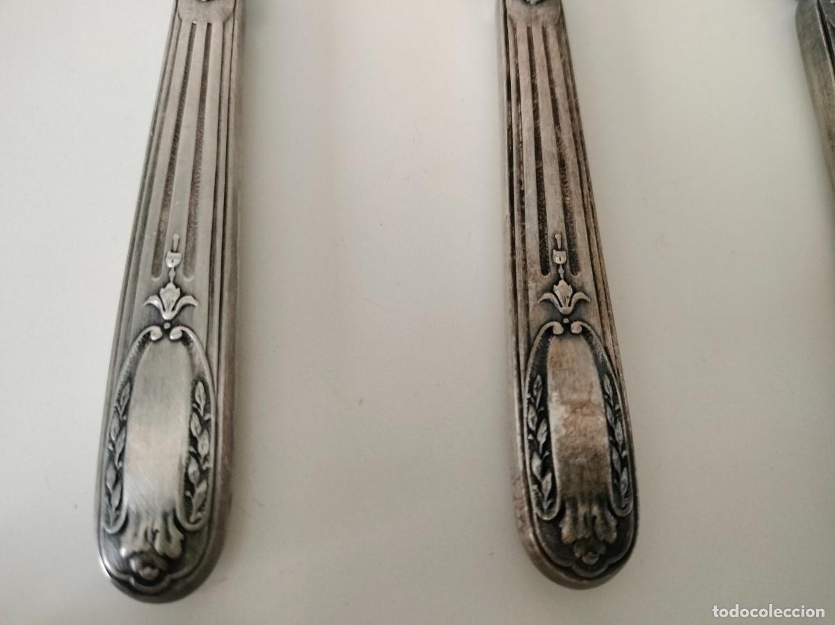 Antig&uuml;edades: CUCHILLOS MANGO DE PLATA - Foto 2