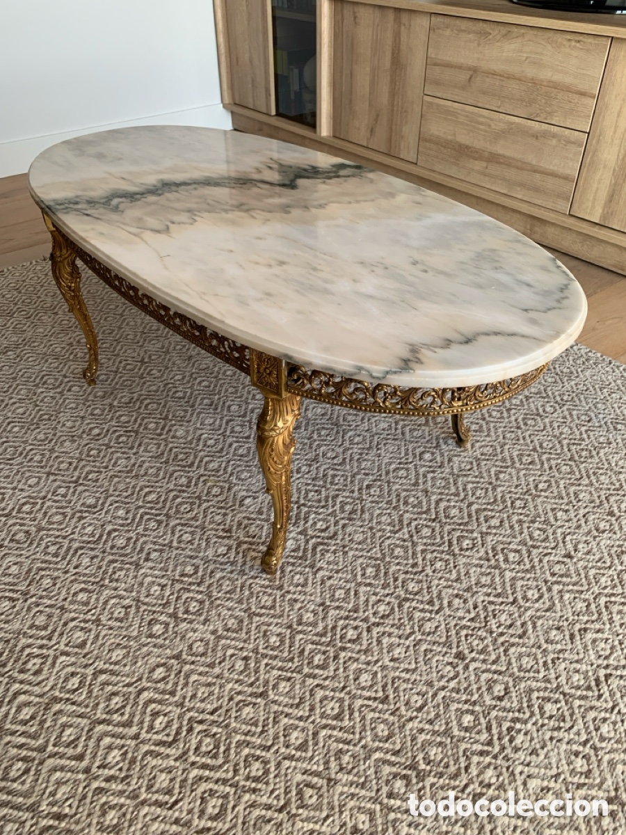Antig&uuml;edades: Mesa de centro de m&aacute;rmol - Foto 1