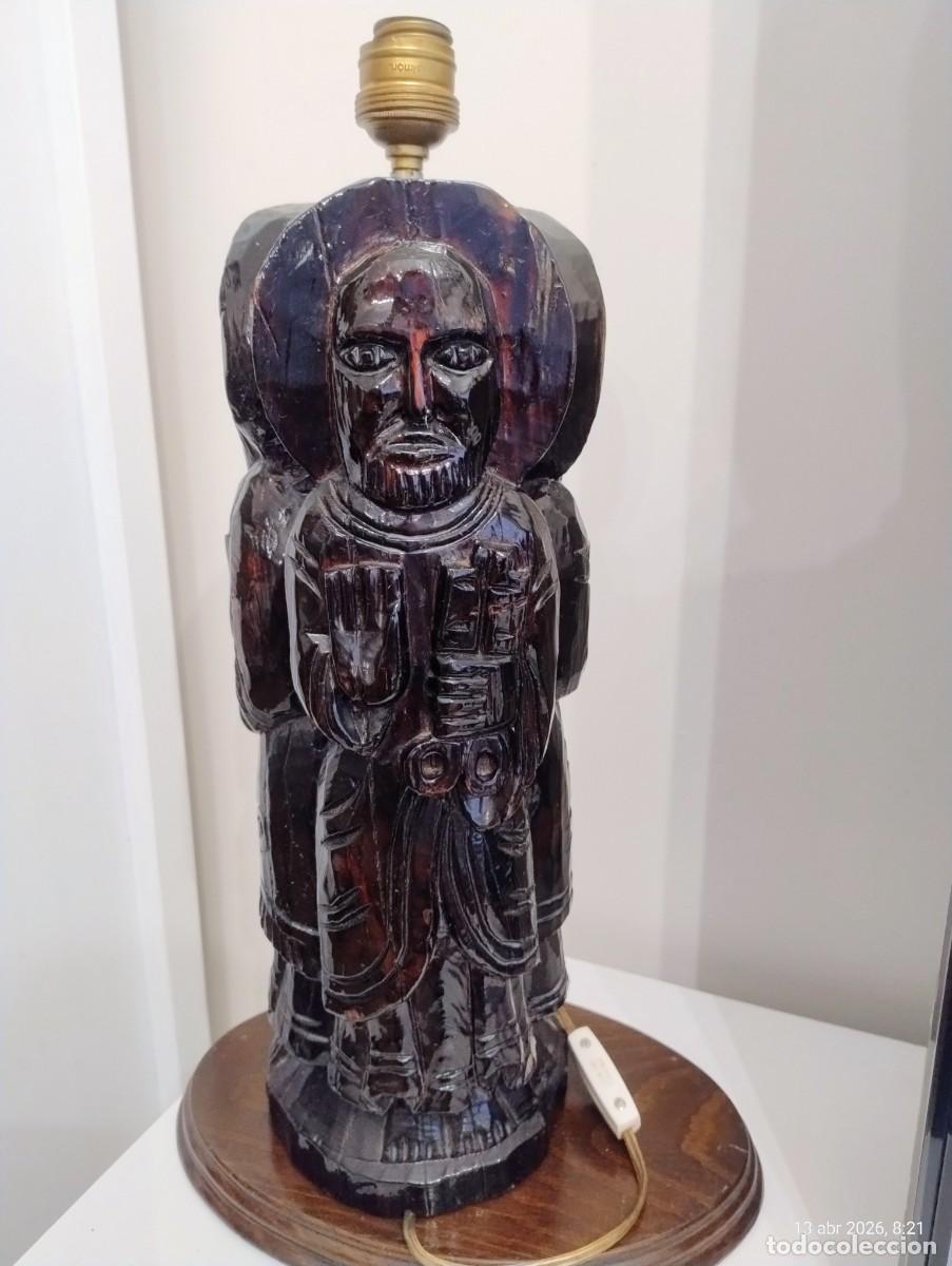 Antig&uuml;edades: LAMPARA MADERA PORTICO DE LA GLORIA ?? - Foto 4
