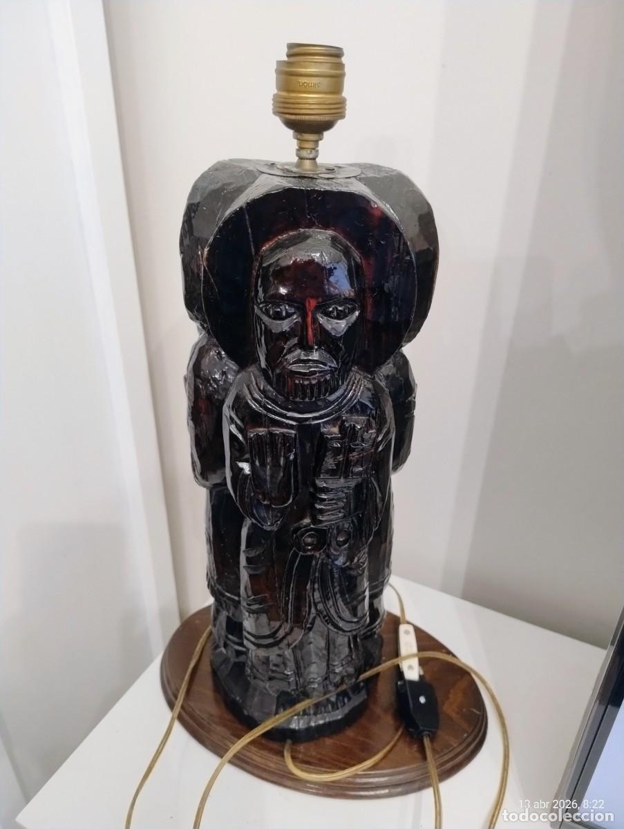 Antig&uuml;edades: LAMPARA MADERA PORTICO DE LA GLORIA ?? - Foto 6