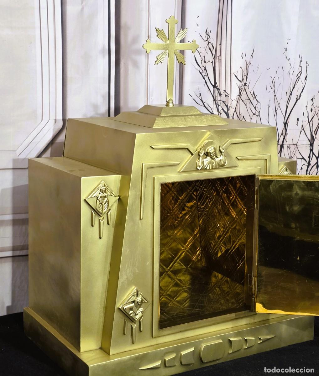 Oggetti Antichi: Gran sagrario custodia de laton y bronce
