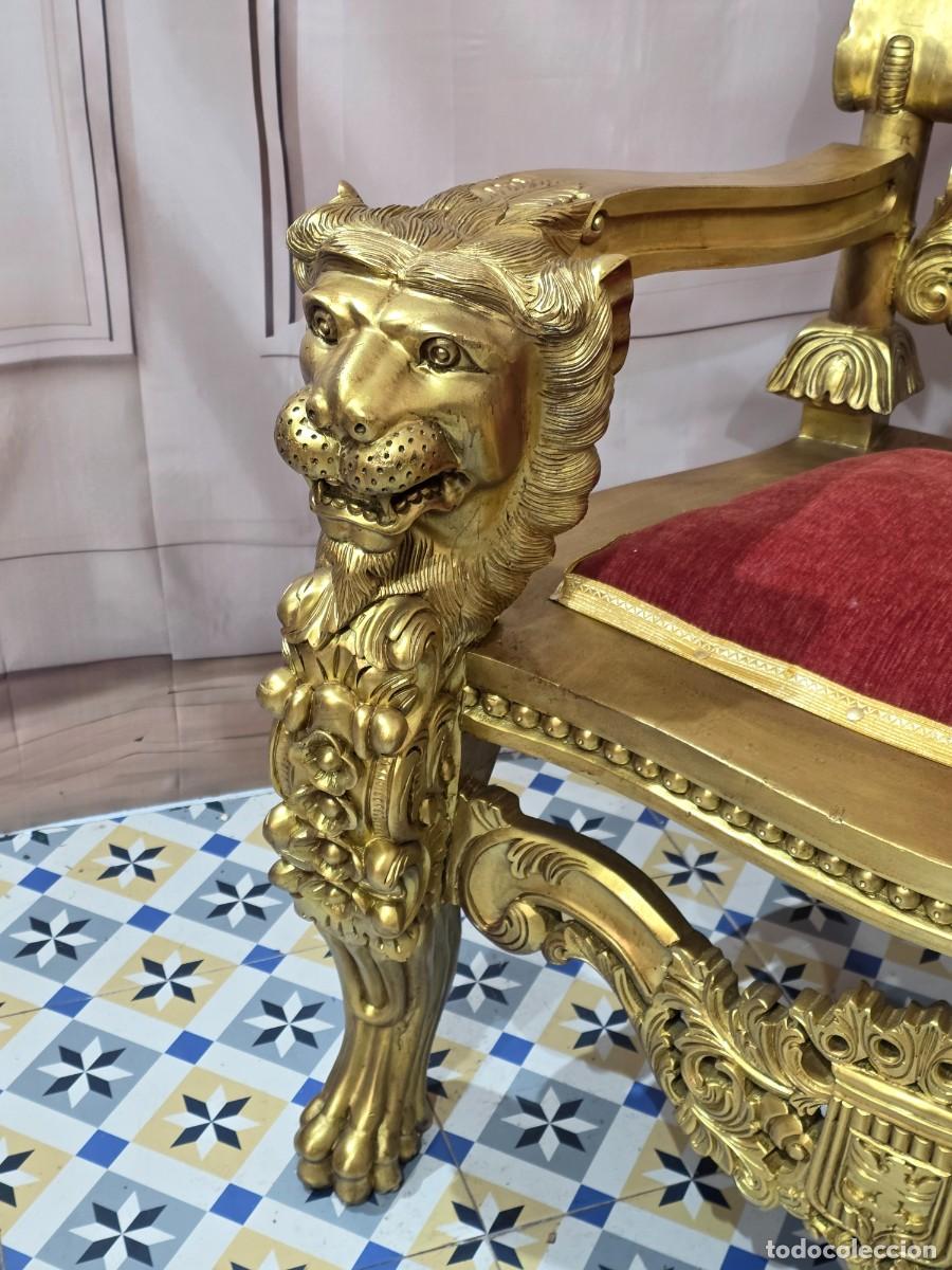 Antig&uuml;edades: Sill&oacute;n trono estilo barroco - Foto 5