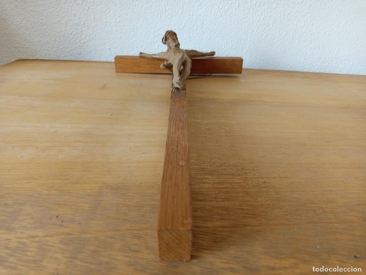 Antig&uuml;edades: Antiguo Crucifijo de Madera - Foto 7