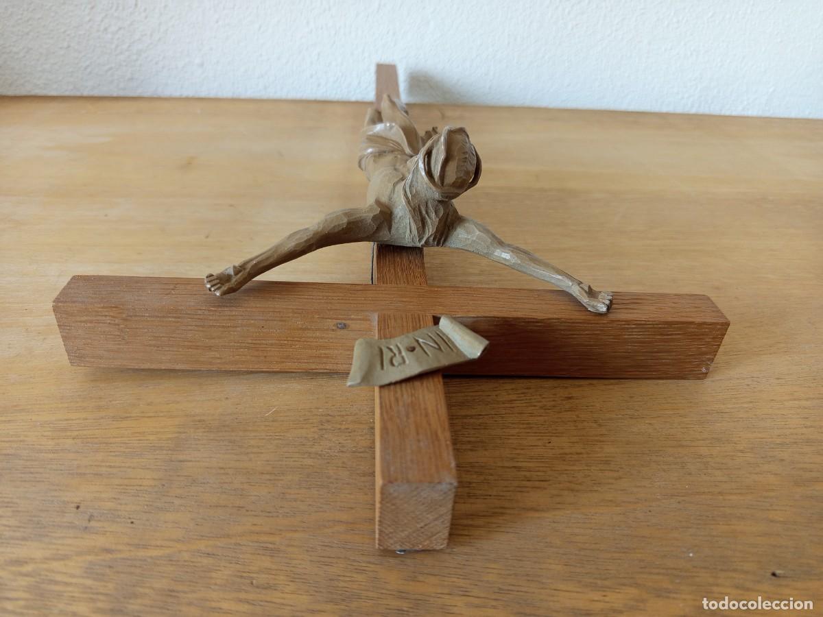 Antig&uuml;edades: Antiguo Crucifijo de Madera - Foto 8