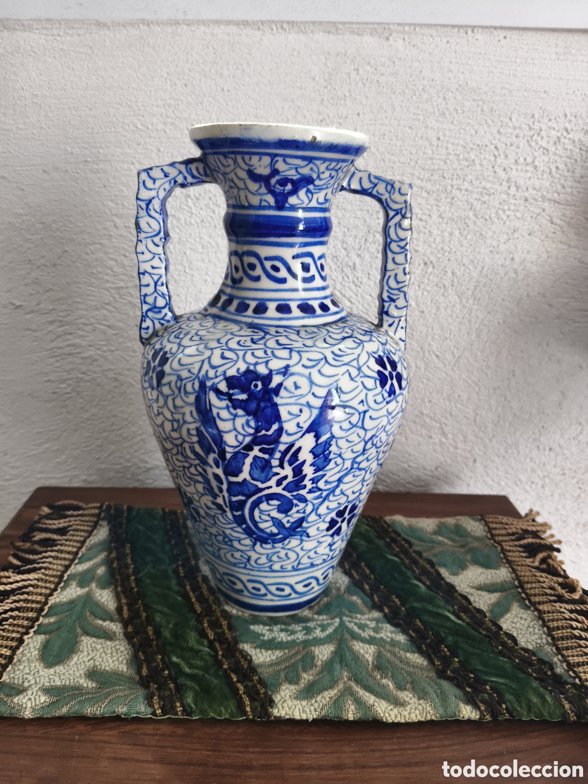 Antiguidades: ANTIGUA ANFORA DE ESTILO GRANADINA O NAZARI ,26 cm