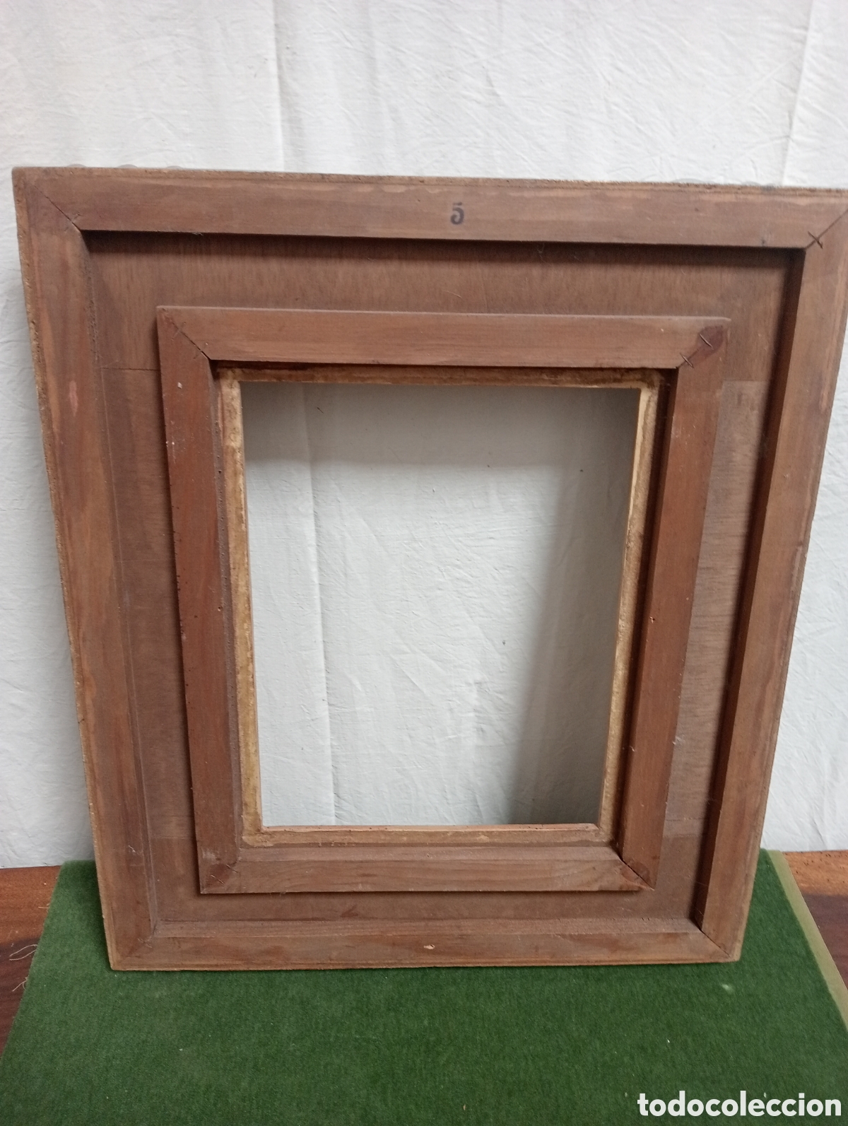 Antig&uuml;edades: Marco de talla en madera acabada Plata - Foto 3
