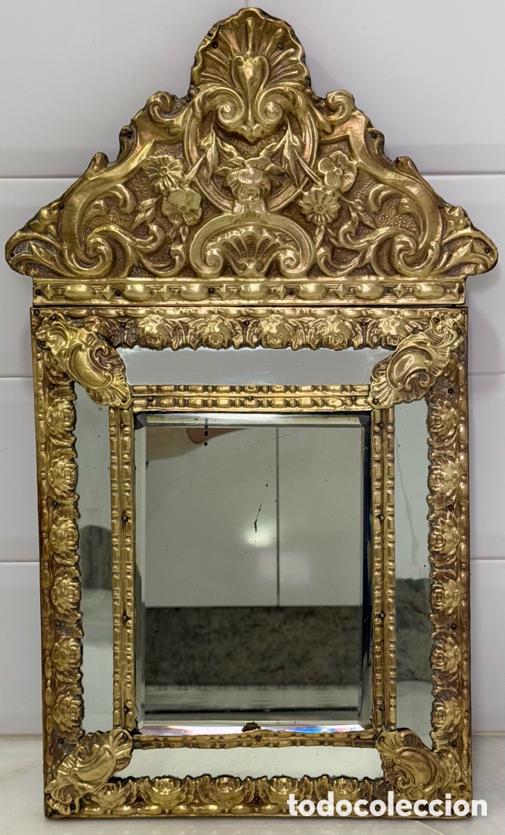 Antig&uuml;edades: ANTIGUO ESPEJO PARED PA&Iacute;SES BAJOS LAT&Oacute;N SIGLO XIX