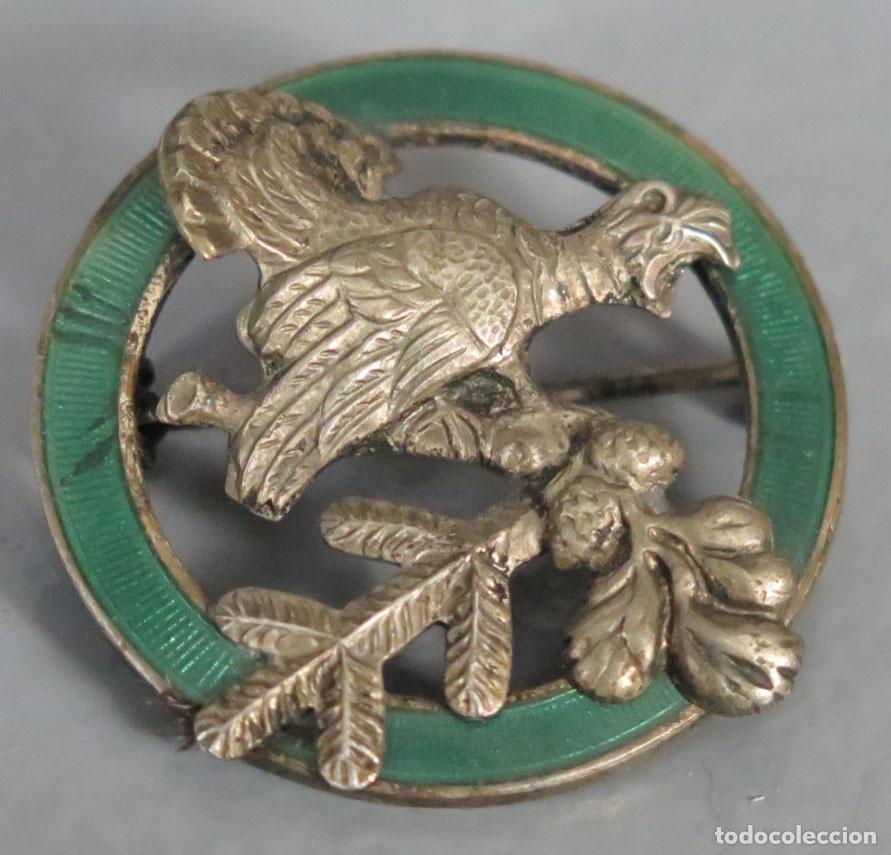 Antig&uuml;edades: BROCHE. FAISAN. PLATA? Y ESMALTE. HACIA 1940.
