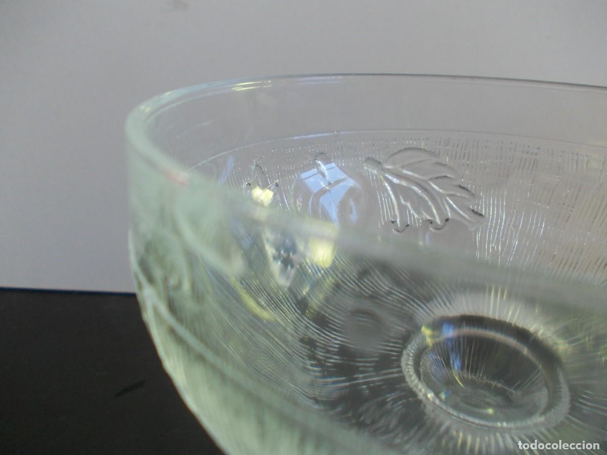 Antiquit&eacute;s: Copa cristal vintage relieve frutas vidrio antiguo postre helado decoraci&oacute;n retro colecci&oacute;n