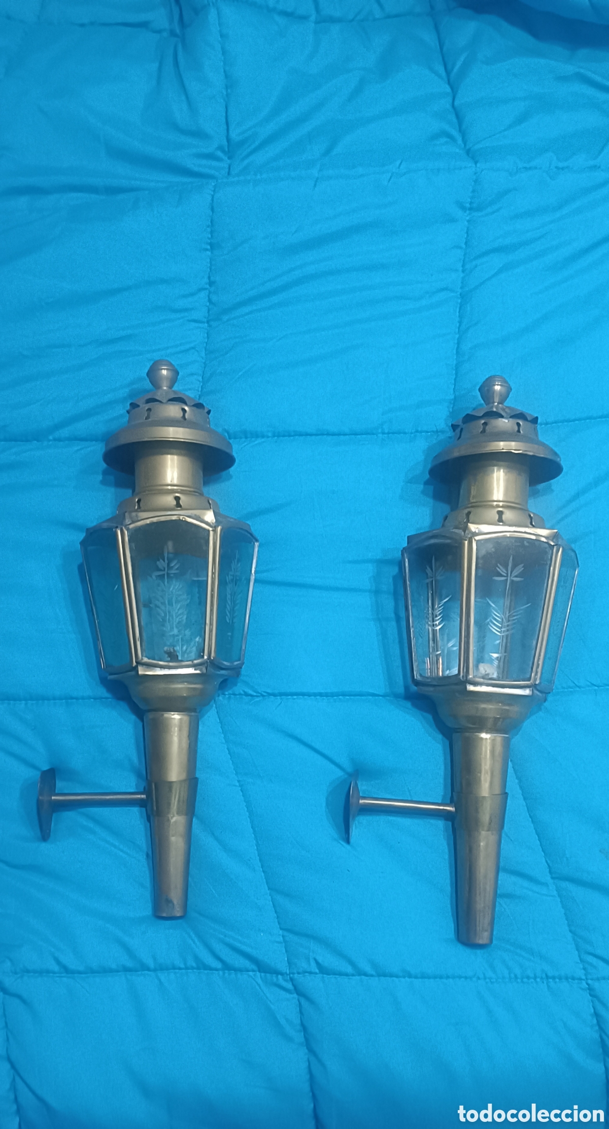 Antig&uuml;edades: Faroles de Carruaje de lat&oacute;n Antiguo