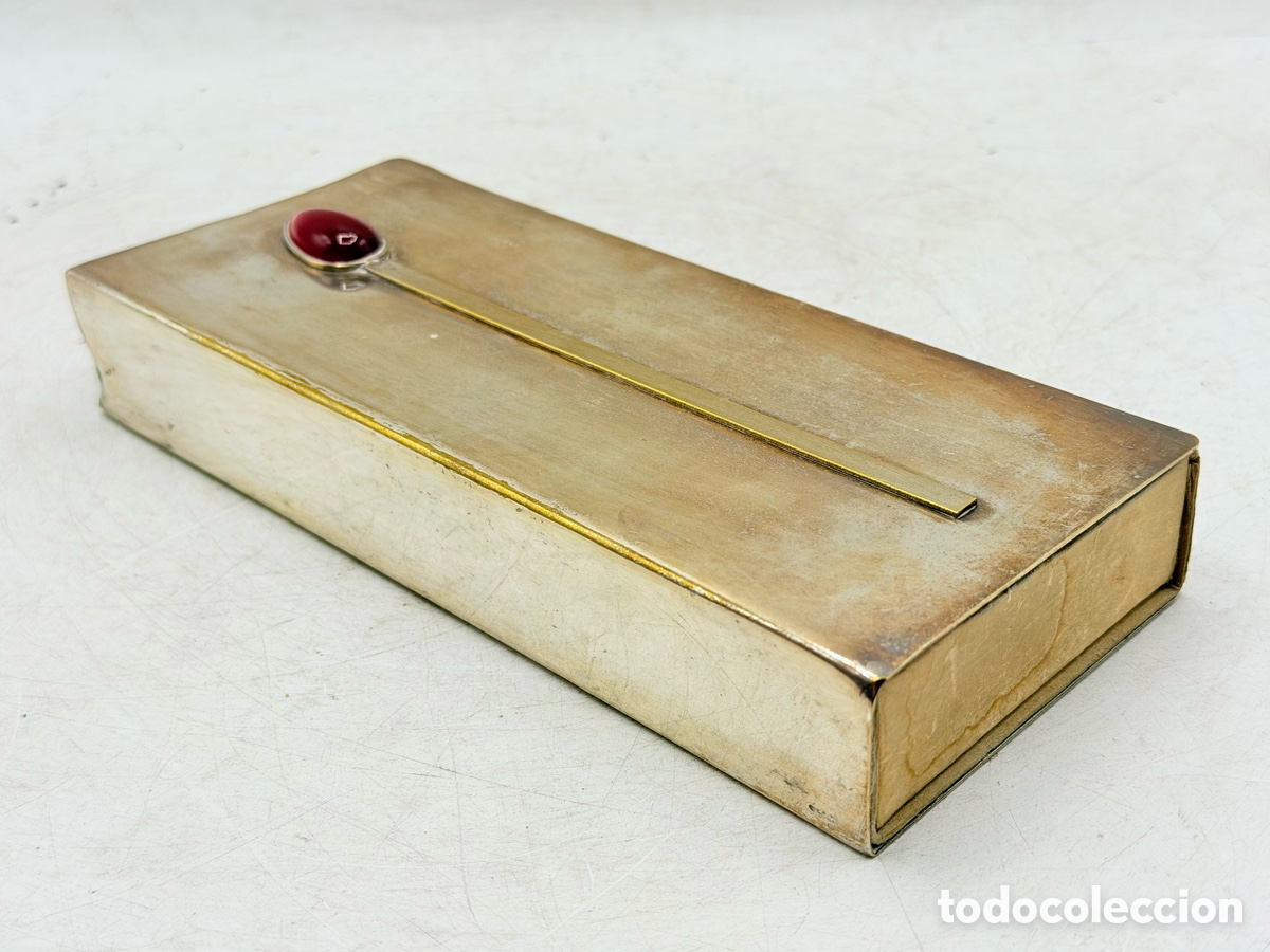 Antiquit&auml;ten: Antigua Caja de Cerillas Plateada