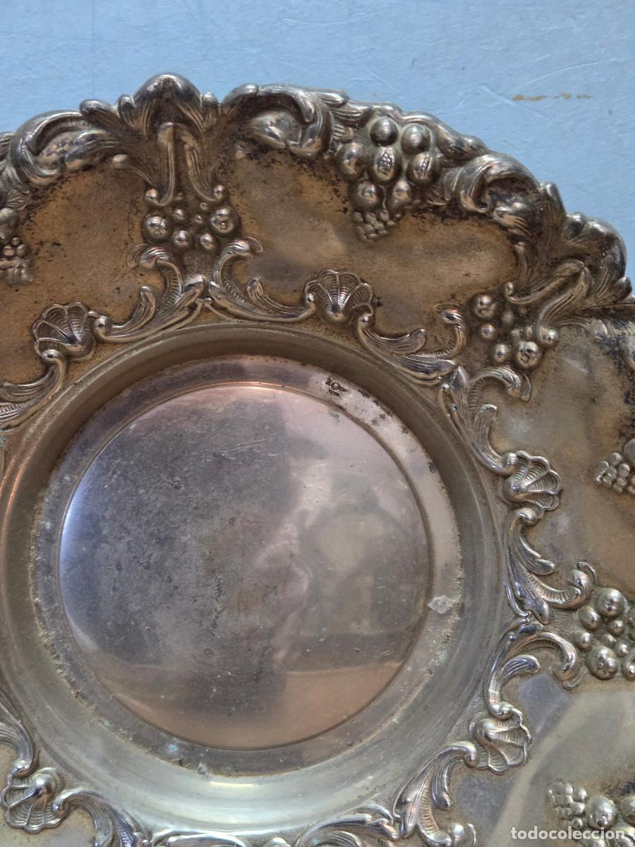 Antig&uuml;edades: bandeja de alpaca plateada - Foto 3