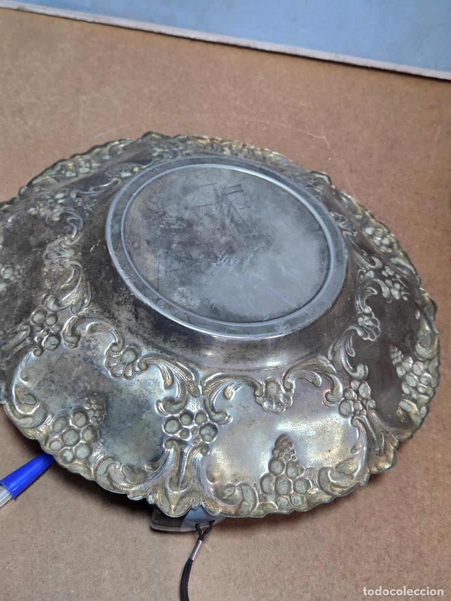 Antig&uuml;edades: bandeja de alpaca plateada - Foto 4