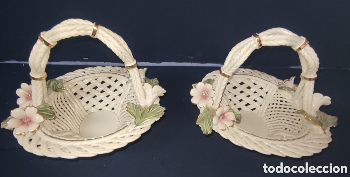 Antig&uuml;edades: Pareja de cestos cer&aacute;mica