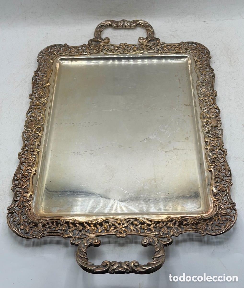 Antiques: Antigua Bandeja Plateada de Joyer&iacute;a