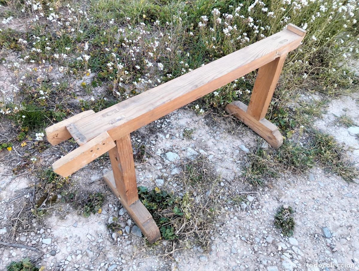 Antiques: 1 Unidad caballete burro antiguo soporte de madera antiguo cabestrillo de monja a&ntilde;os 40