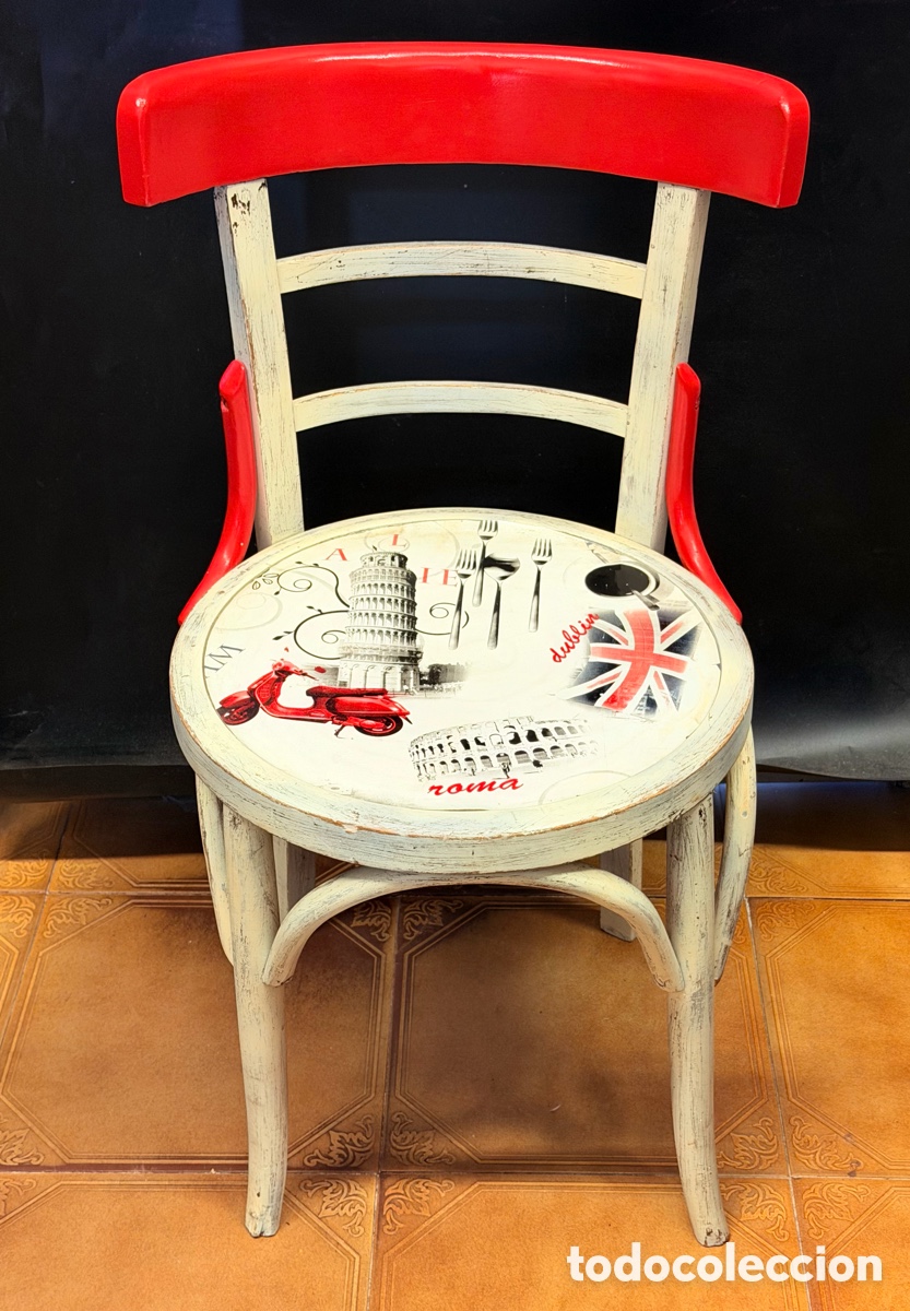 Antig&uuml;edades: Silla Thonet Modernista Pintada