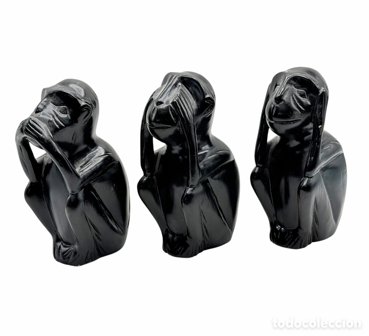 Antiguidades: Tres Figuras Antiguas de Madera