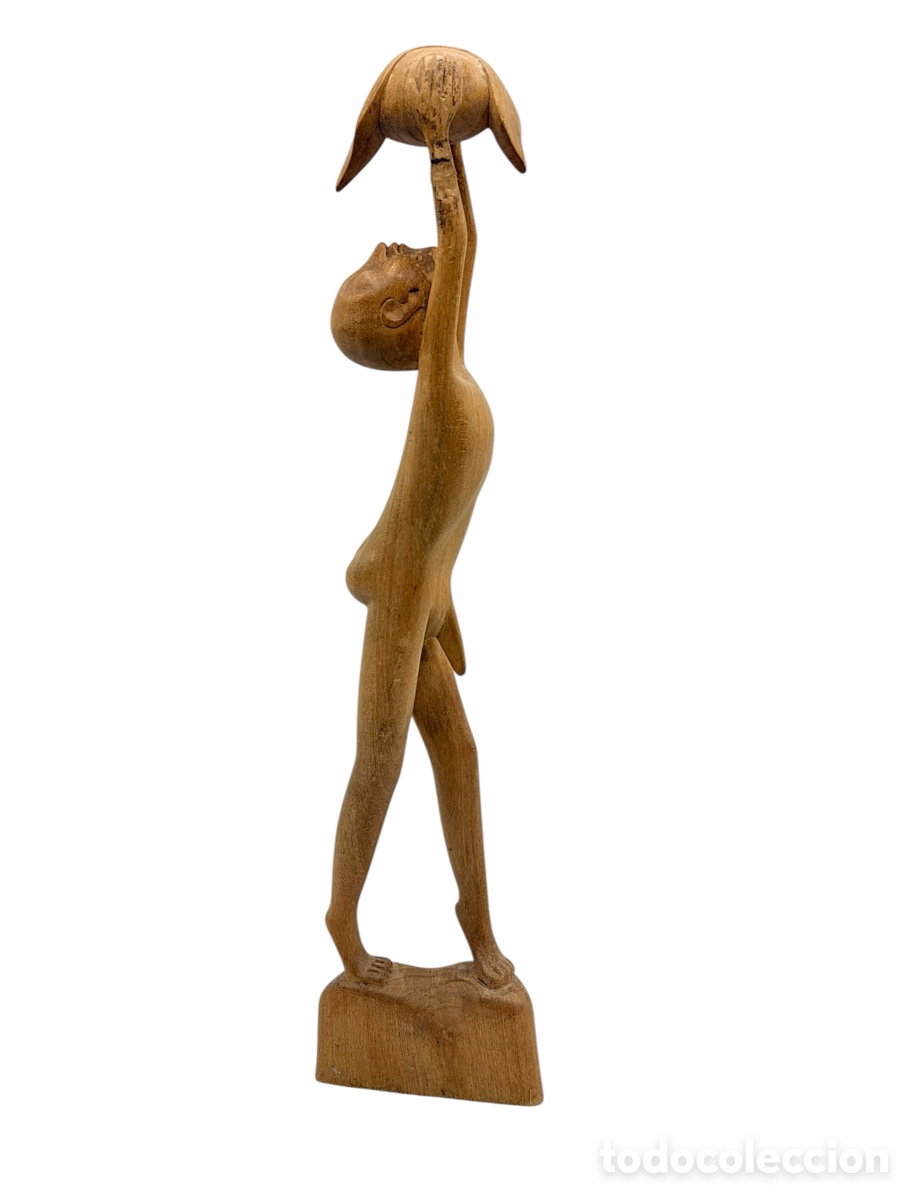 Antiguidades: Antigua Figura de Madera