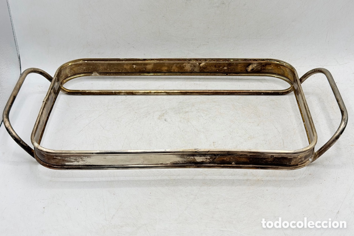 Antig&uuml;edades: Antigua Bandeja Plateada - Foto 2