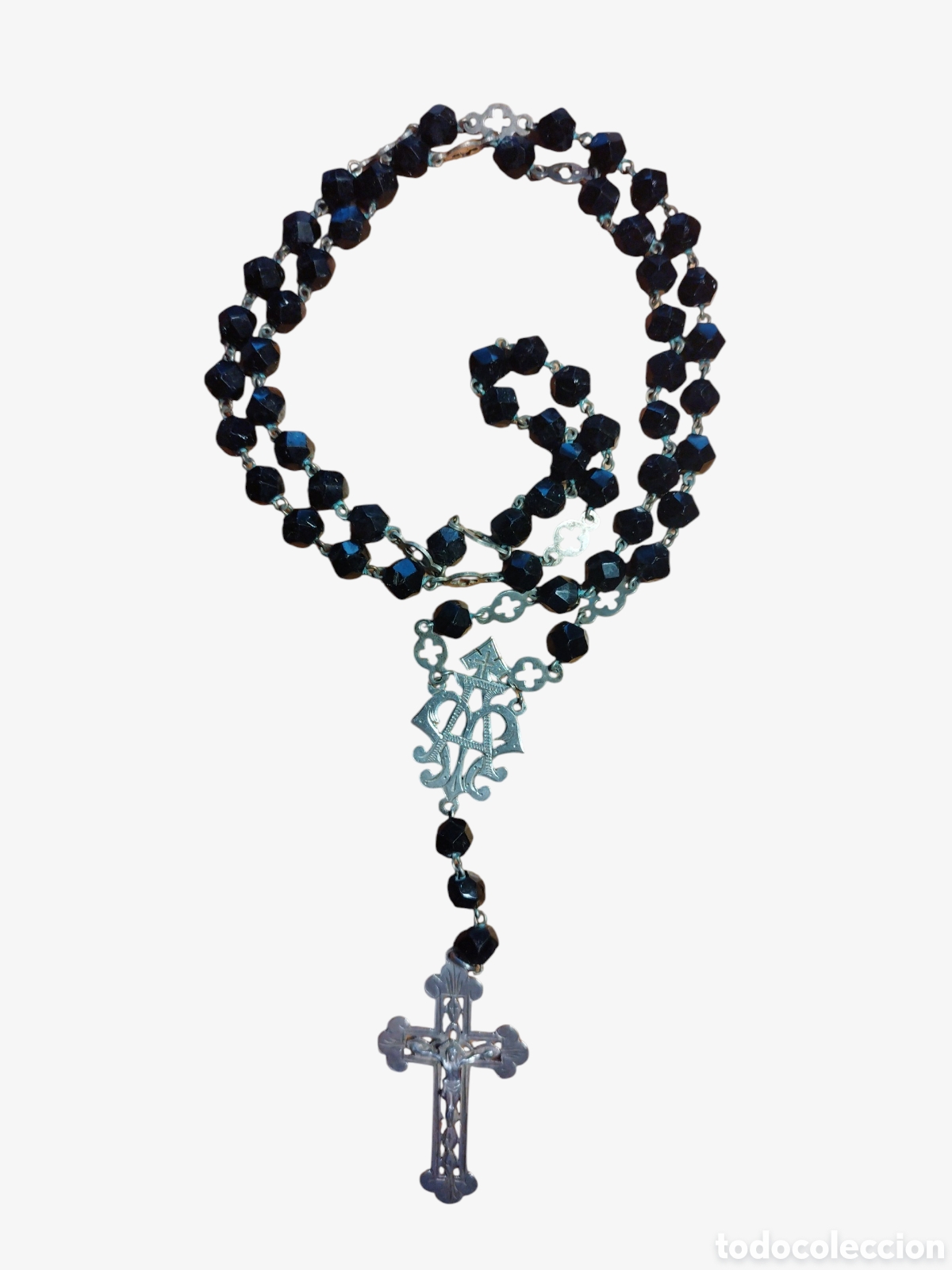 Antig&uuml;edades: ROSARIO DE AZABACHE Y PLATA
