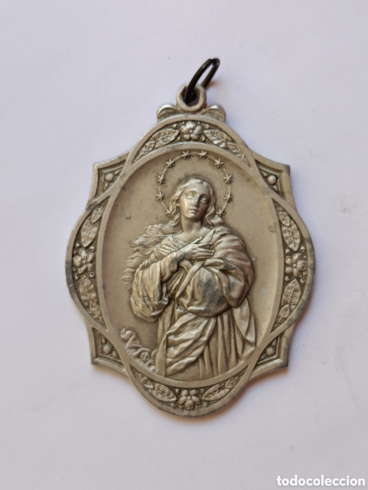 Oggetti Antichi: Congregaci&oacute;n mariana de la inmaculada y S. Francisco de Borja empleados de banca Valencia medalla