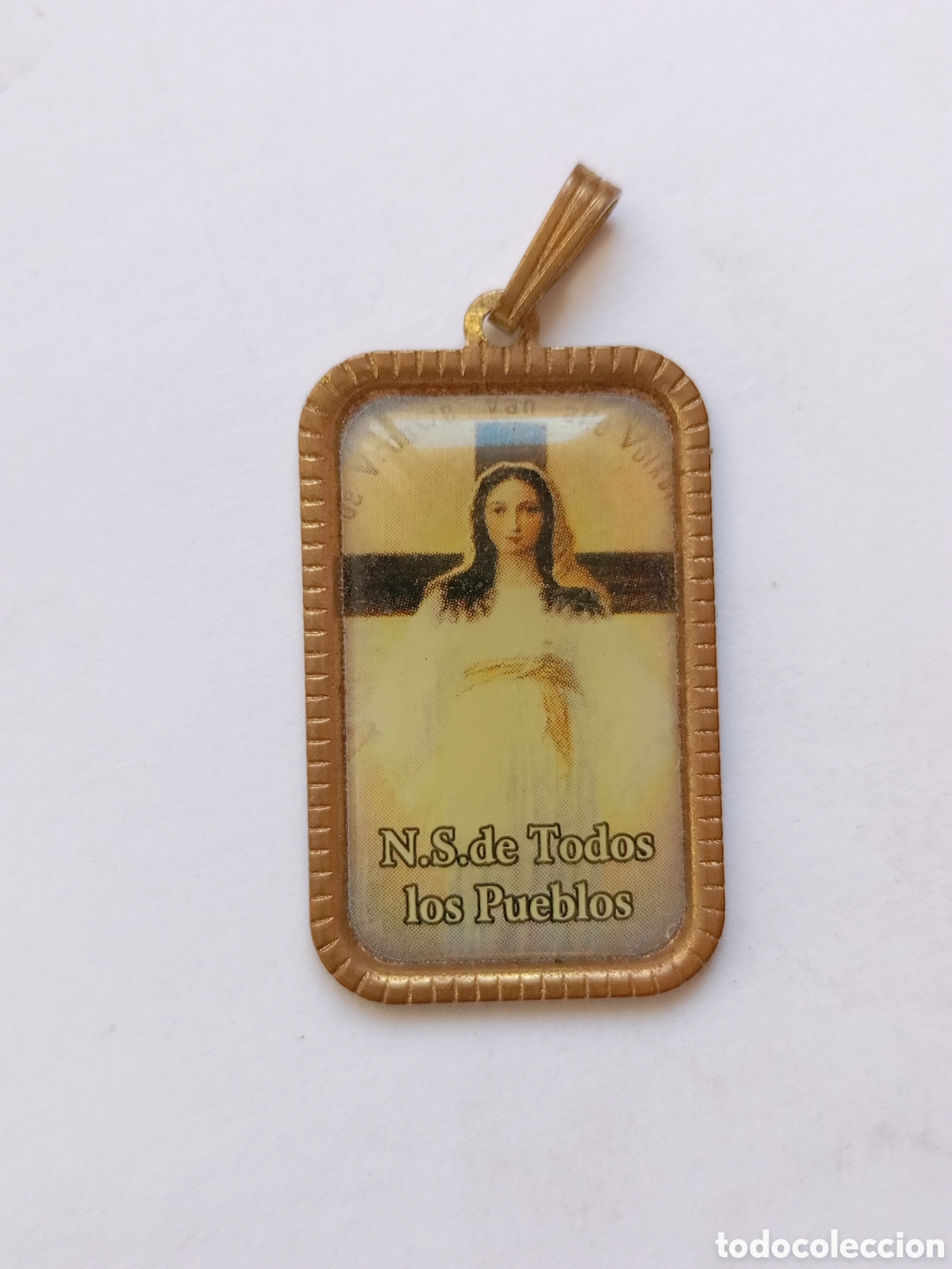 Oggetti Antichi: Colgante medalla nuestra se&ntilde;ora de todos los pueblos