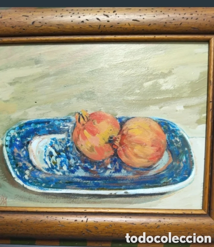 Antig&uuml;edades: Cuadro &Oacute;leo Bodeg&oacute;n Frutas - Foto 1