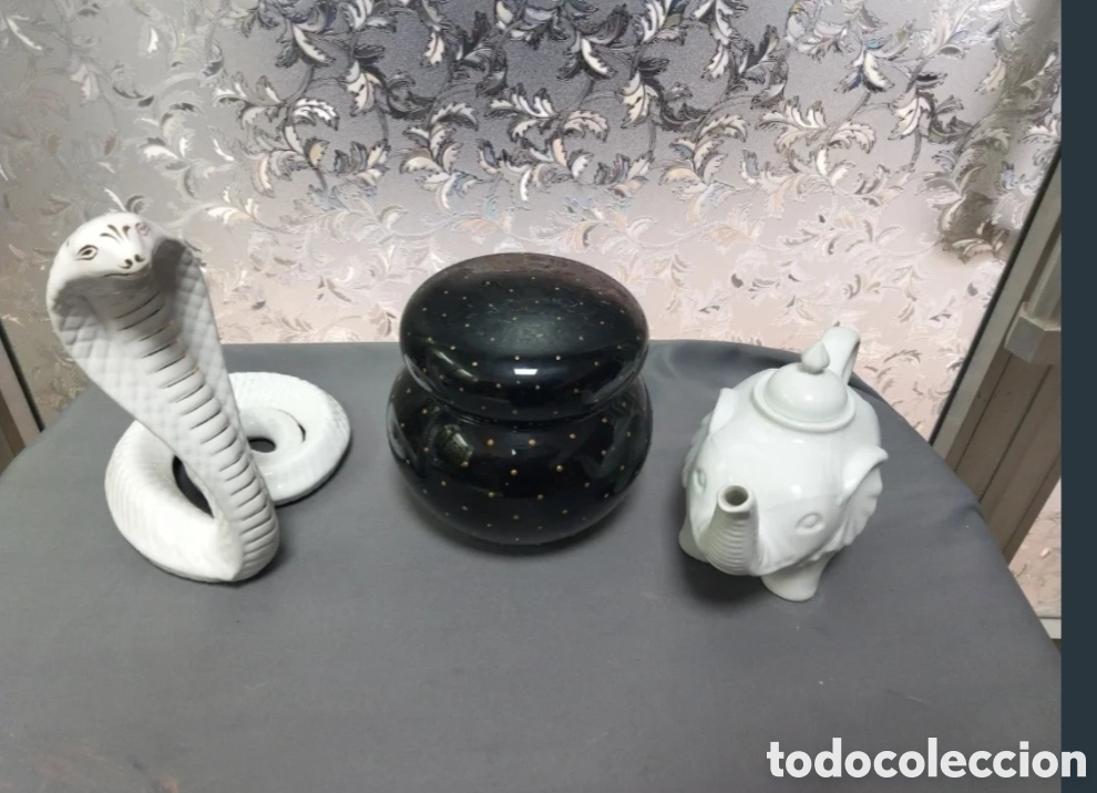 Antig&uuml;edades: Lote 3 figuras decorativas. - Foto 1